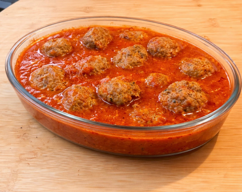 Cosy Hidden Veg Meatballs in Tomato Sauce